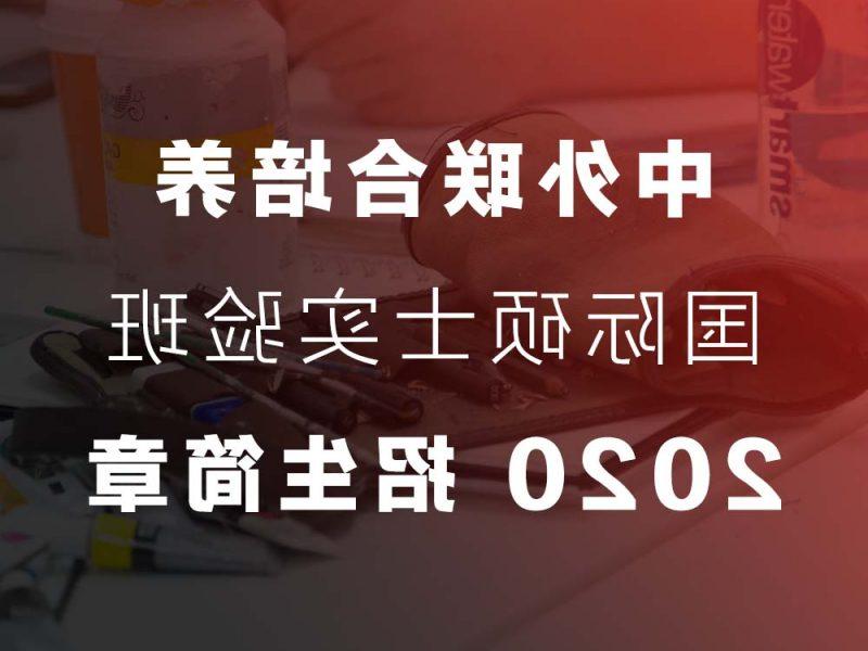 2020 中外联合培养国际硕士实验班招生简章